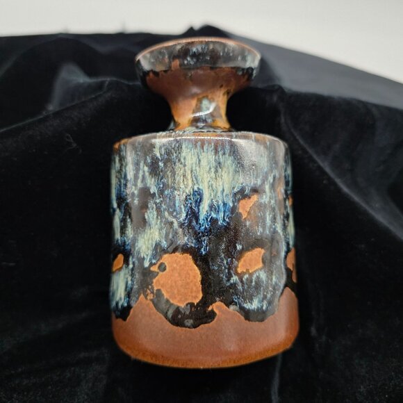 Vintage Pottery Craft USA Stoneware Small Vase With Unique Drip Glaze Finish - Picture 2 of 11